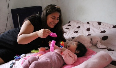 Kathy Morales and her daughter