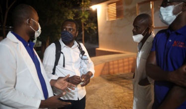 PIH leaders during Haiti earthquake response in August