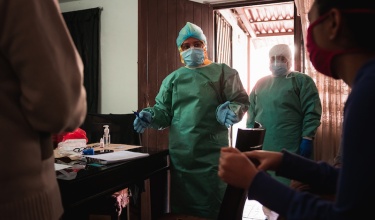 community COVID testing in Peru