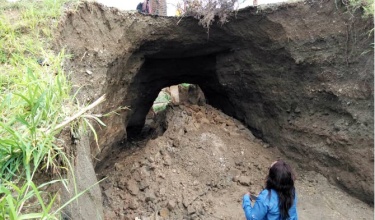 Cyclone-damaged road, Malawi