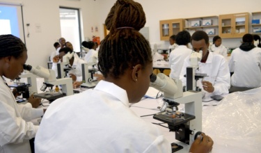 Students on campus at UGHE