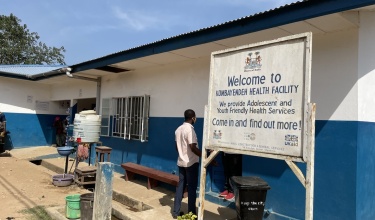 The entrance to Kombayendeh Community Health Center