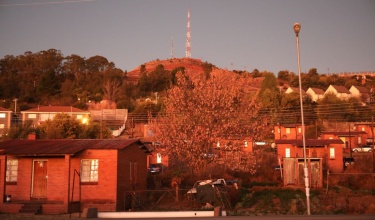 A view of the streets in a neighborhood of Maseru, Lesotho