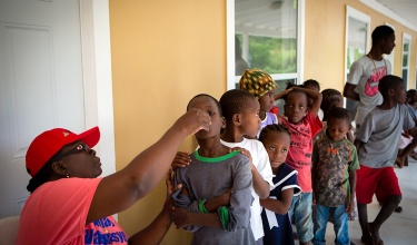 A cholera vaccination campaign in Haiti, 2017