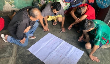 Men in a reflection circle for substance use and mental health in Jaltenango, a city in the southernmost state of Chiapas, Mexico.