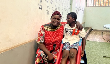 Juliet Thomas and her son Hassan